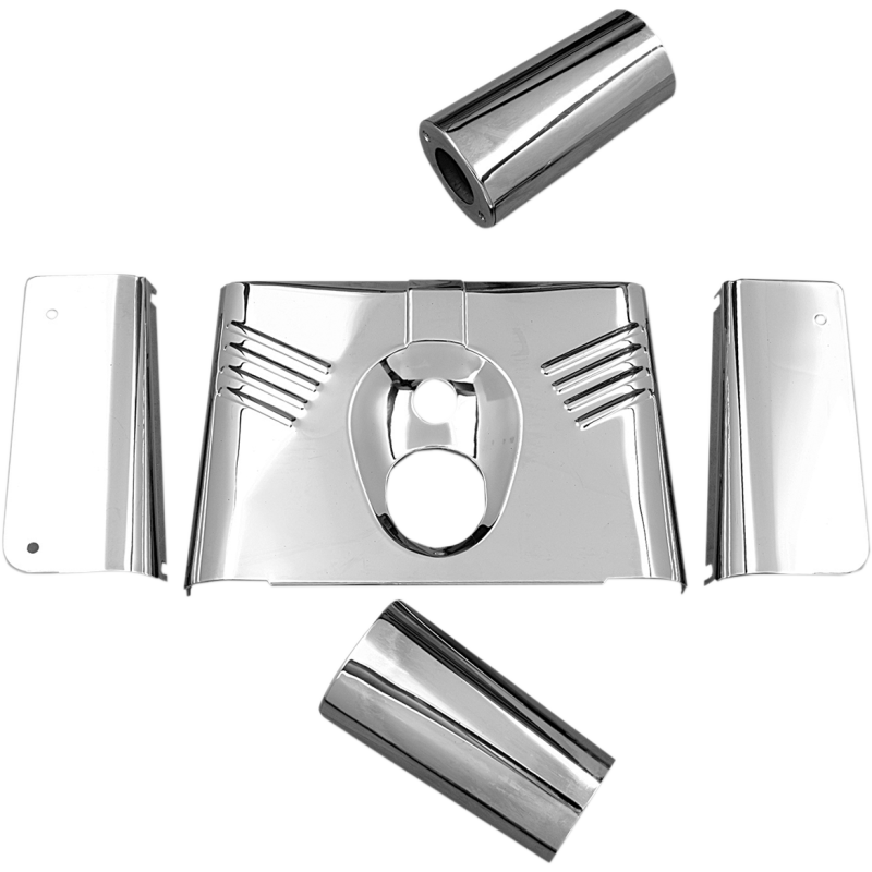 Ribbed Fork Tins - 5-piece, Chrome