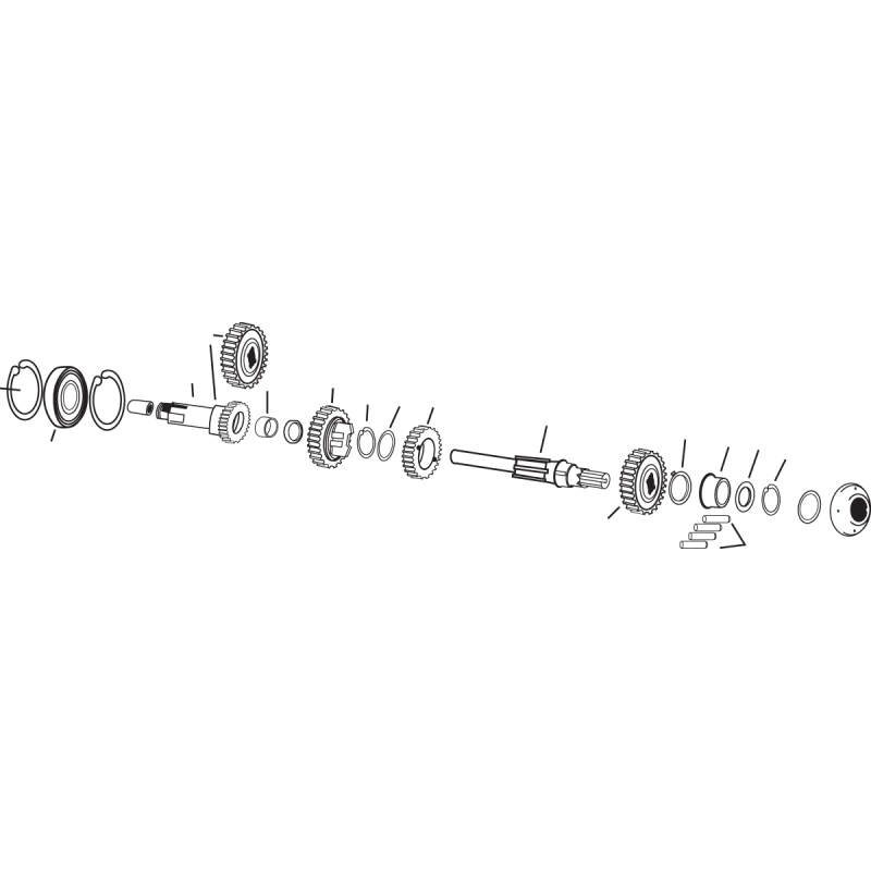 Mainshaft and Components for 4-Speed XL