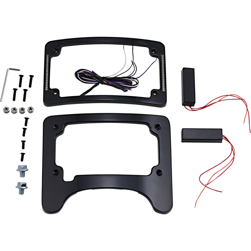 Custom Dynamics Turn Signal Eliminator with Tri-Radius Illuminated Plate Frame
