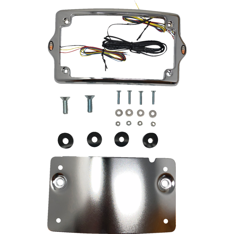 Curved Elypse 3-1 LED License Plate Kit - Chrome