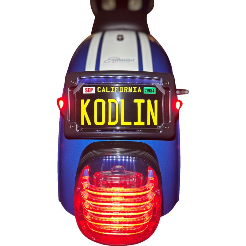 Curved 3-Bolt Mounted Elypse 3-1 LED License Plate Kit - Black