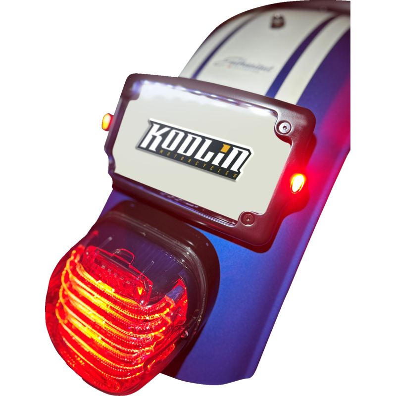 Curved 3-Bolt Mounted Elypse 3-1 LED License Plate Kit - Black