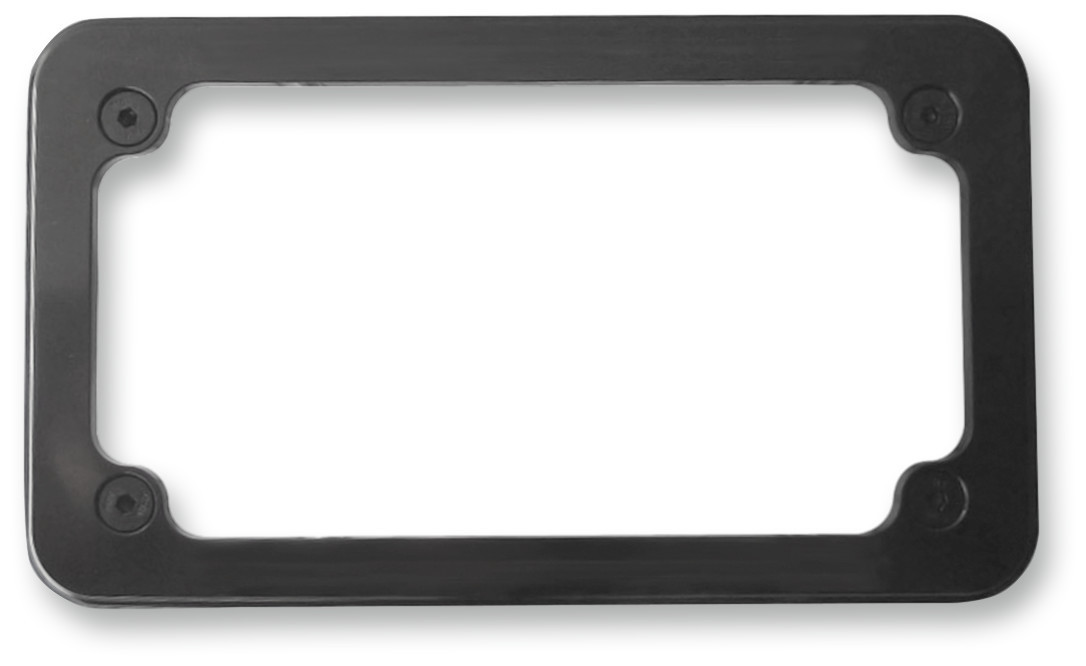 Custom Billet License Plate Frame Black Smooth