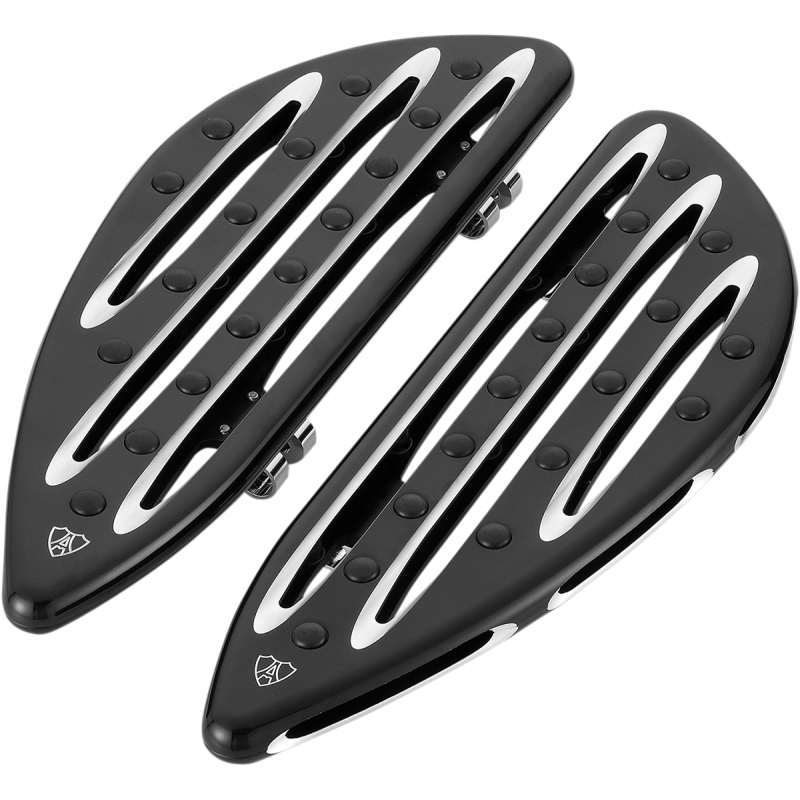 Adjustable Driver Floorboard, Deep Cut, Black Anodized