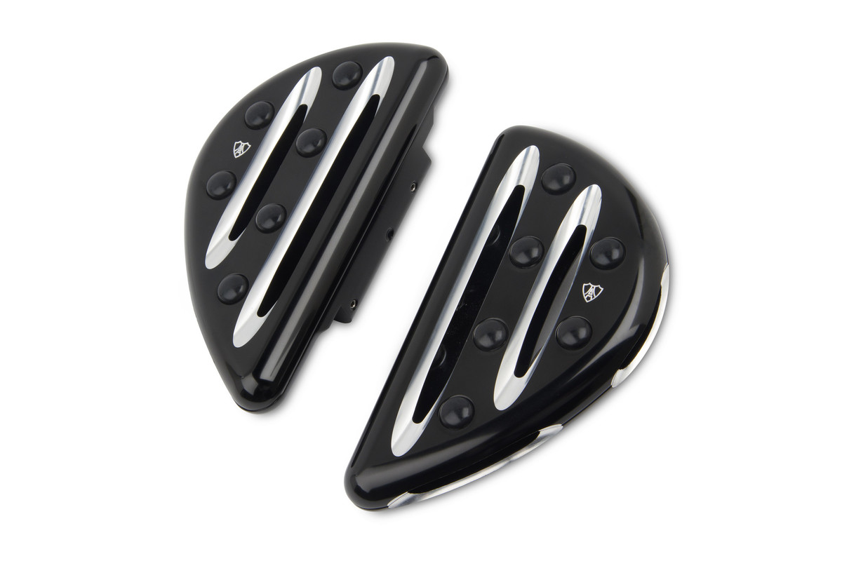 Adjustable Passenger Floorboards Deep Cut Black