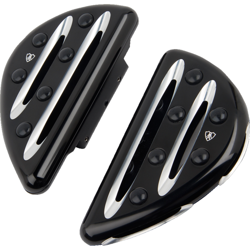 Adjustable Passenger Floorboard, Deep Cut, Black Anodized