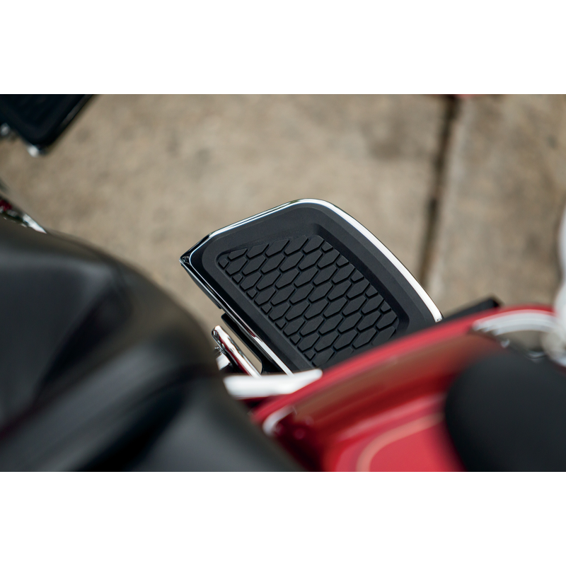 Hex Passenger Floorboard Inserts - Chrome