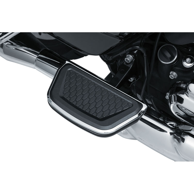 Hex Passenger Floorboard Inserts - Chrome