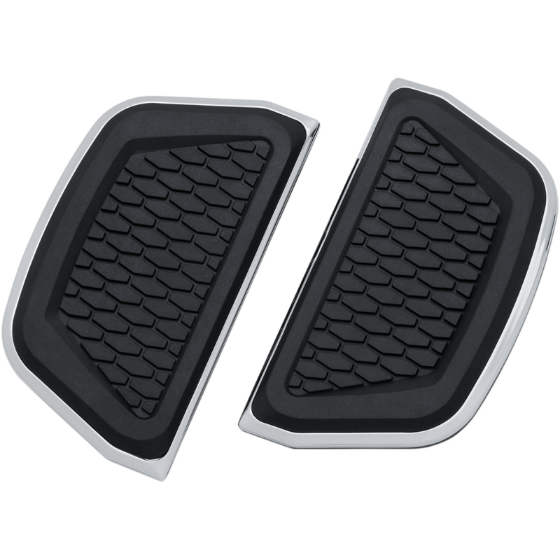 Hex Passenger Floorboard Inserts - Chrome