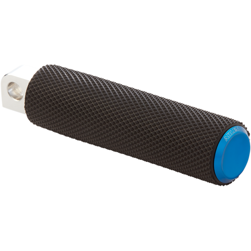 Arlen Ness Knurled Male Mount Footpegs, Blue