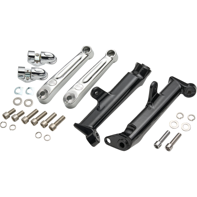 Chrome Extended Length Frame-Mounted Highway Peg Mounts