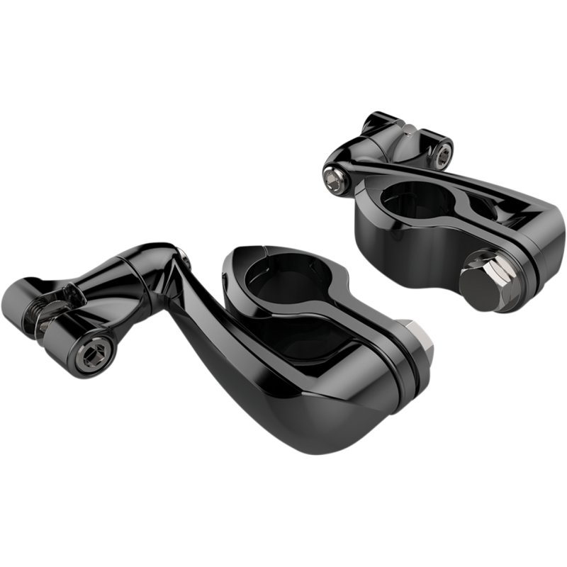 Extended Length Engine Guard Highway Peg Mounting Kit Black