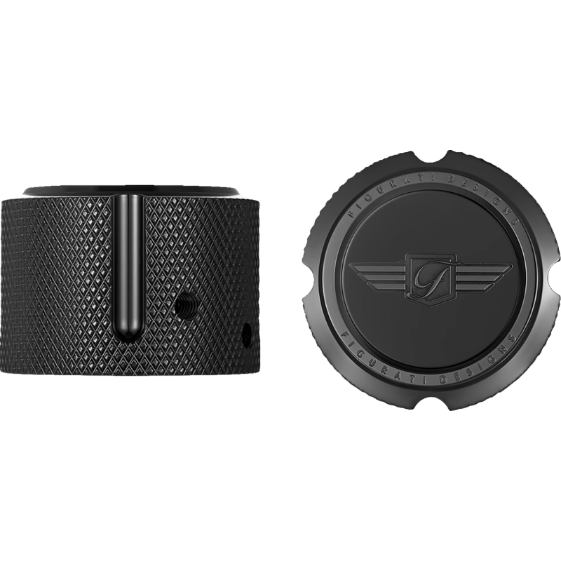 Axle Nut Cover Black w/ Figurati Designs