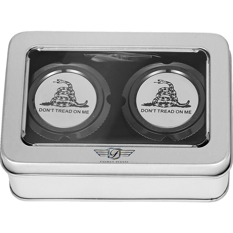 Axle Nut Cover Black w/ Don't Tread On Me