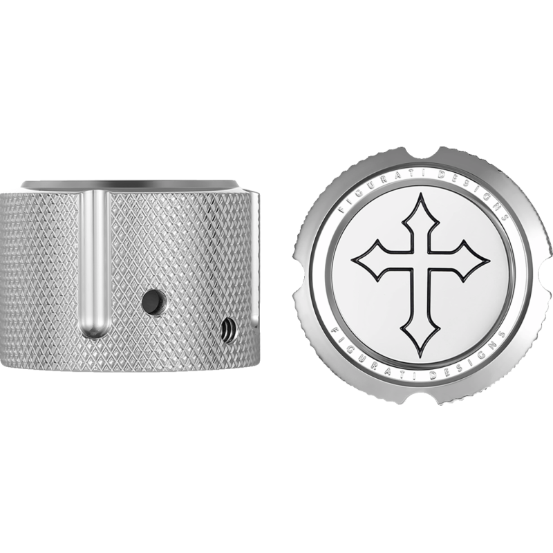 Axle Nut Cover Mirror w/ Cross