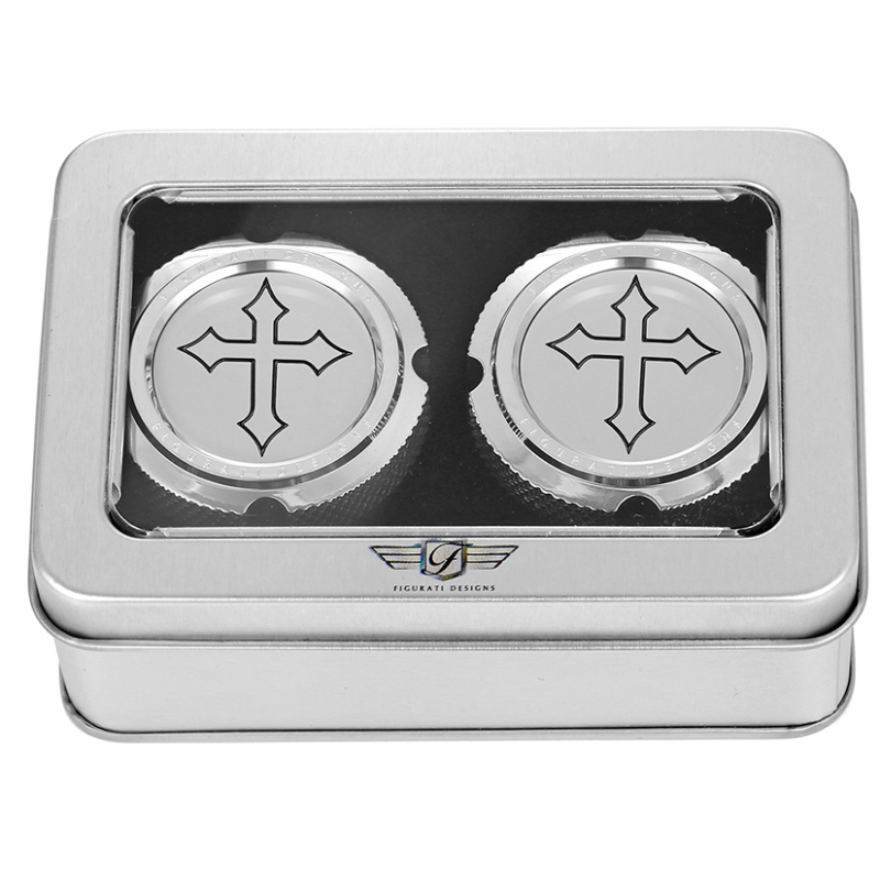 Axle Nut Cover Mirror w/ Cross