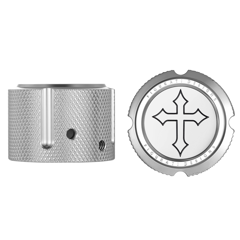 Axle Nut Cover Mirror w/ Cross