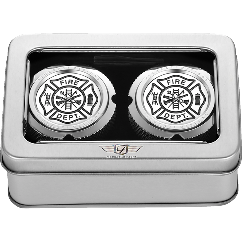 Axle Nut Cover Mirror w/ Maltese Cross-FIRE