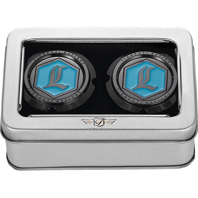 Front Axle Nut Cover - Black w/ Legends Suspensions logo