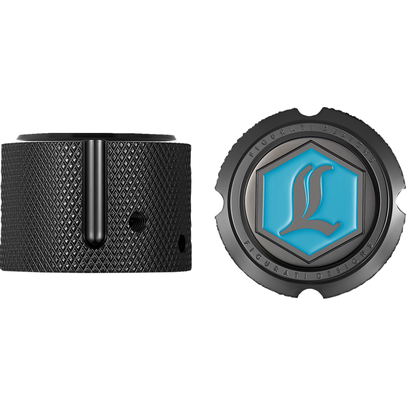 Front Axle Nut Cover - Black w/ Legends Suspensions logo