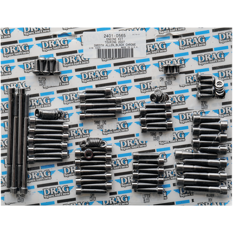 Black Chrome Complete Motor Set - For FLHT/FLHR/FLHX/FLTR