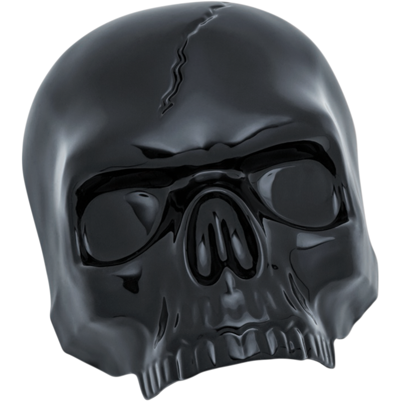 Horn Cover Black Chrome Skull