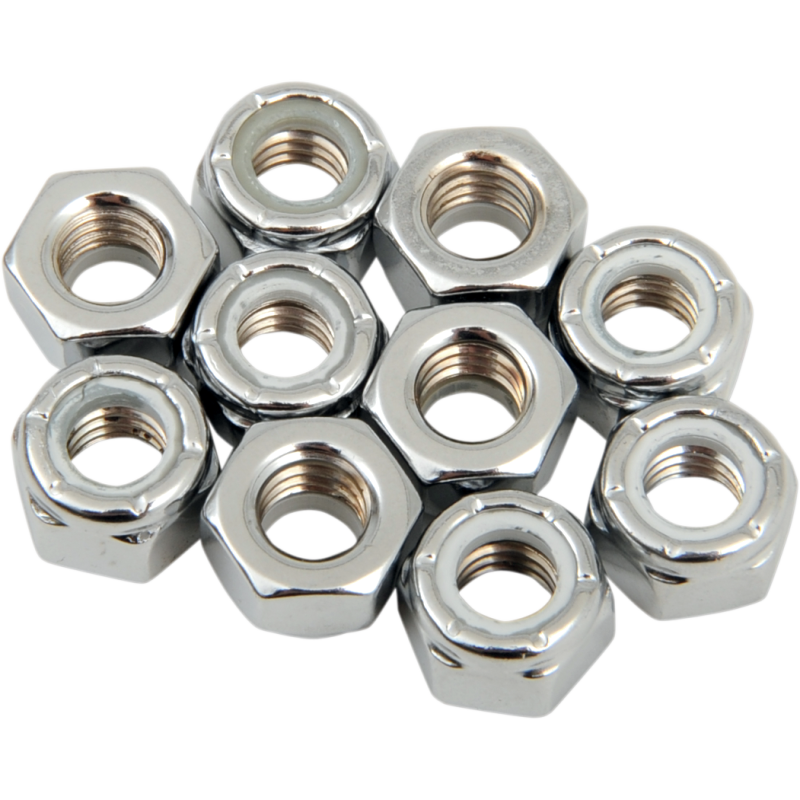 Chrome Nylon Insert Nut 5/16"-18