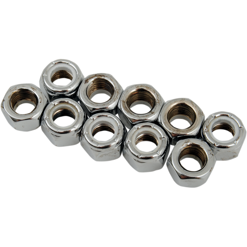 Chrome Nylon Insert Nut 5/16"-24