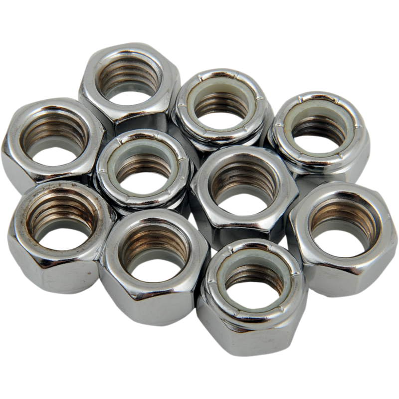 Chrome Nylon Insert Nut 7/16"-14