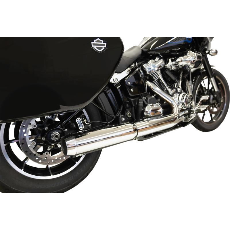 Bassani 4" Slip-On Megaphone Muffler - Chrome (Performance Baffle)