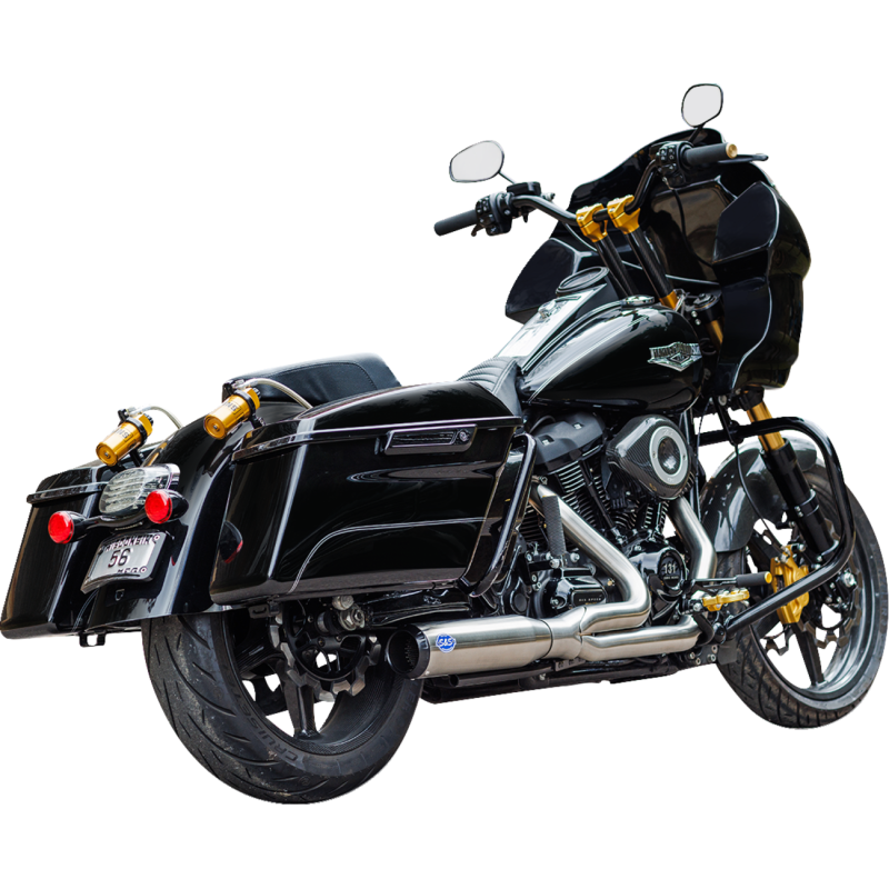 Qualifier 2-Into-1 Exhaust System - Brushed Stainless