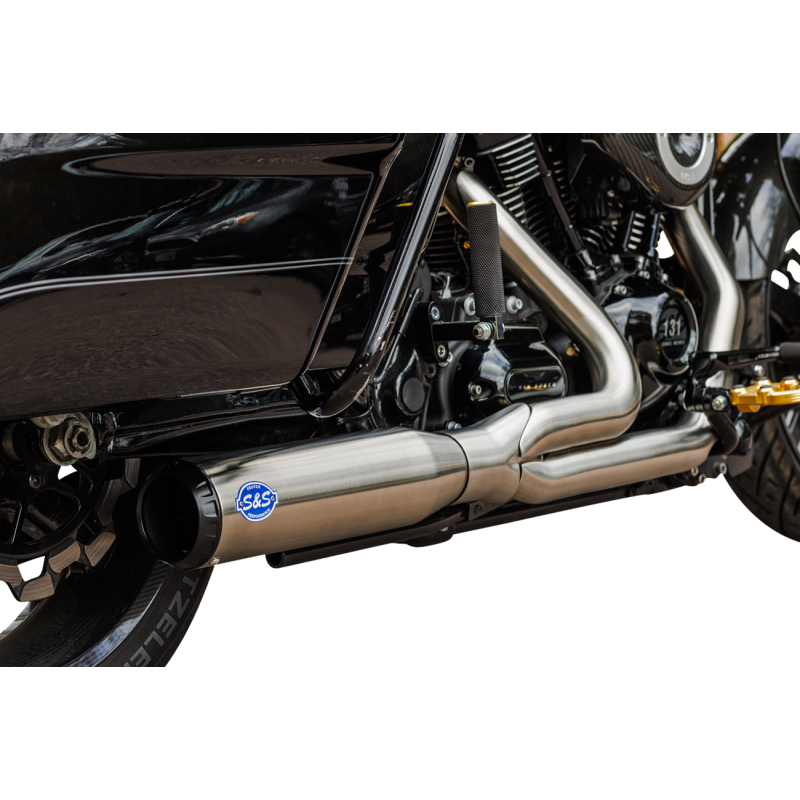 Qualifier 2-Into-1 Exhaust System - Brushed Stainless