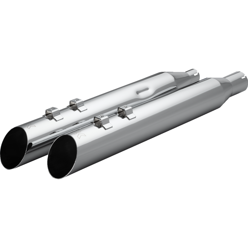 4" HP Plus® Slip On Mufflers - Slash up, ripper baffle, chrome