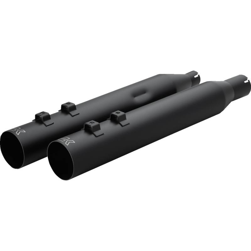 4" HP Plus® Slip On Mufflers - Straight cut, black