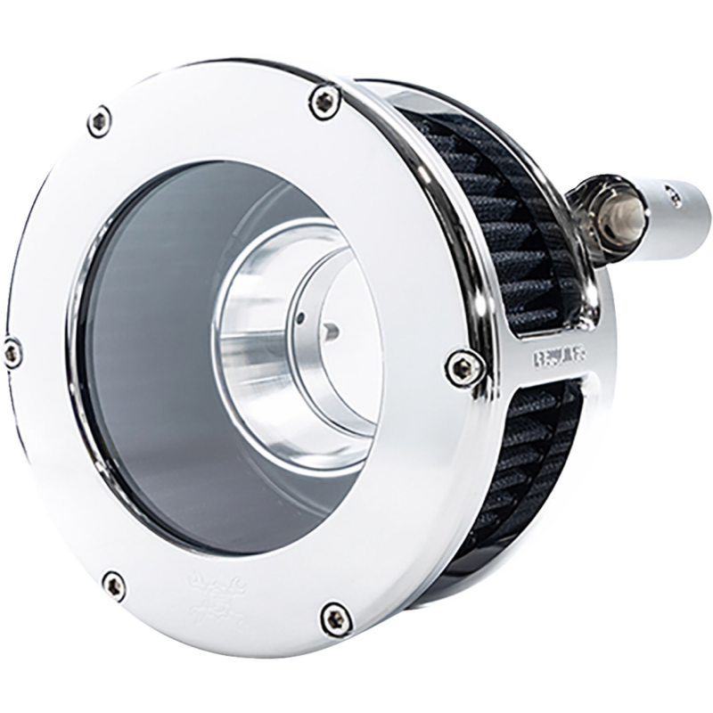 Feuling BA Air Cleaner Kit - Clear Outer Covers - Chrome finish w/ black filter