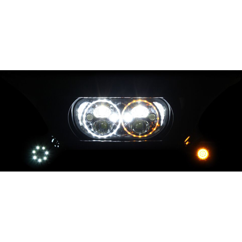 Custom Dynamics TruBEAM LED Headlamp with Auxiliary Turn Signals