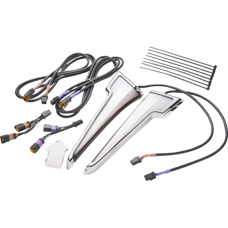 Ciro QUILL LED Fairing Lights - Chrome