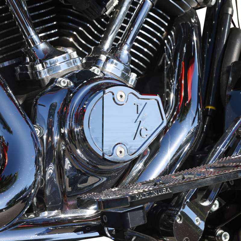 Cam Timing Cover - Chrome, smooth