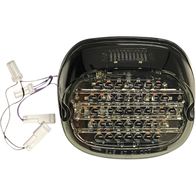 Low Profile LED Taillight with Turn Signals - Top Window, Smoke Lens