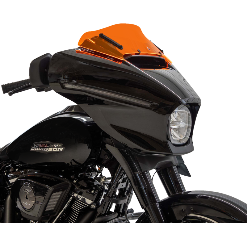 Ice Kolor Flare Windshield - 6.5" orange ice