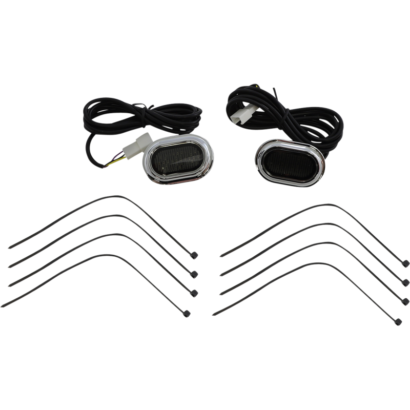 Plugz Antenna Grommet Lights - Smoke Lens, Chrome Trim