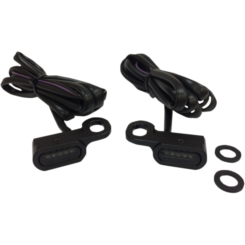 LED Handlebar Marker Lights Black/Smoke