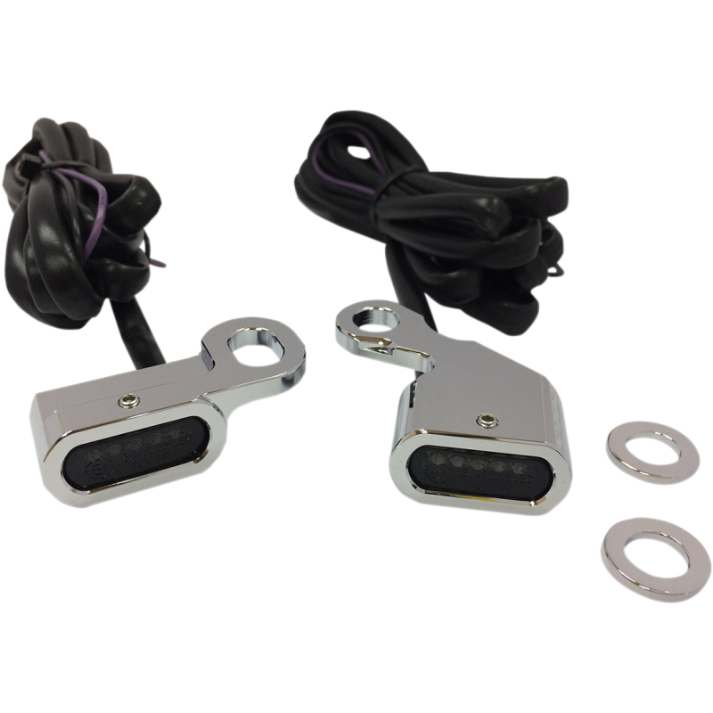 LED Handlebar Marker Lights Chrome/Smoke