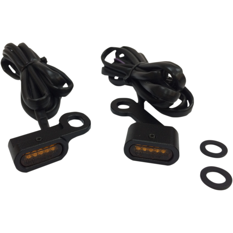 LED Handlebar Marker Lights Black/Amber