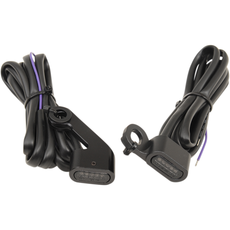 LED Handlebar Marker Lights Black/Smoke