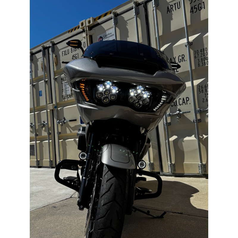 Custom Dynamics Shark Demon 2 Dual Headlight Kit with Vented Speed Plates