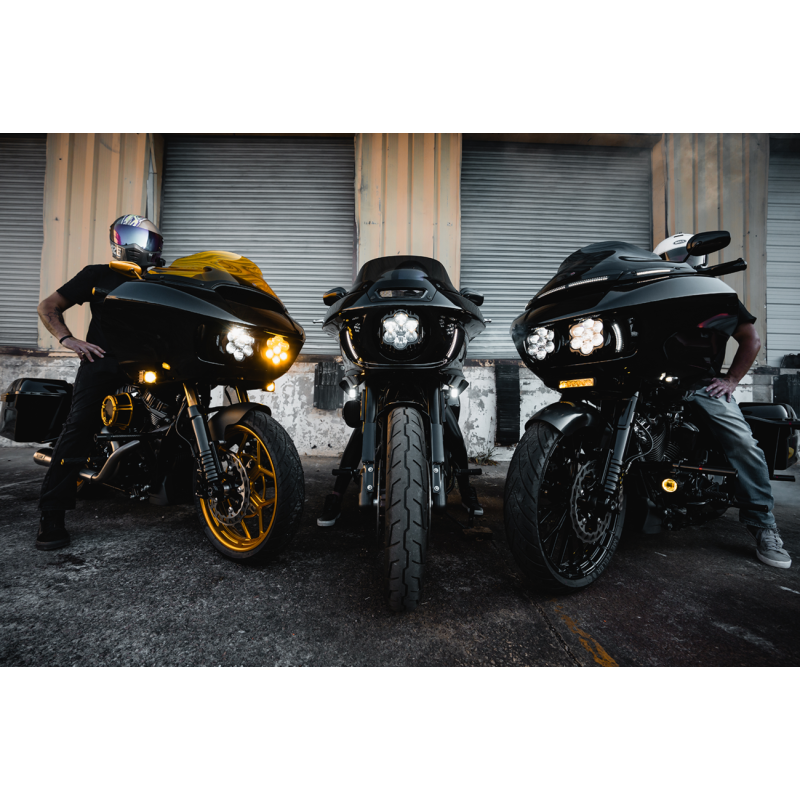 Custom Dynamics Shark Demon 2 Headlight/Fog Lamp Combo Kit for Road Glide