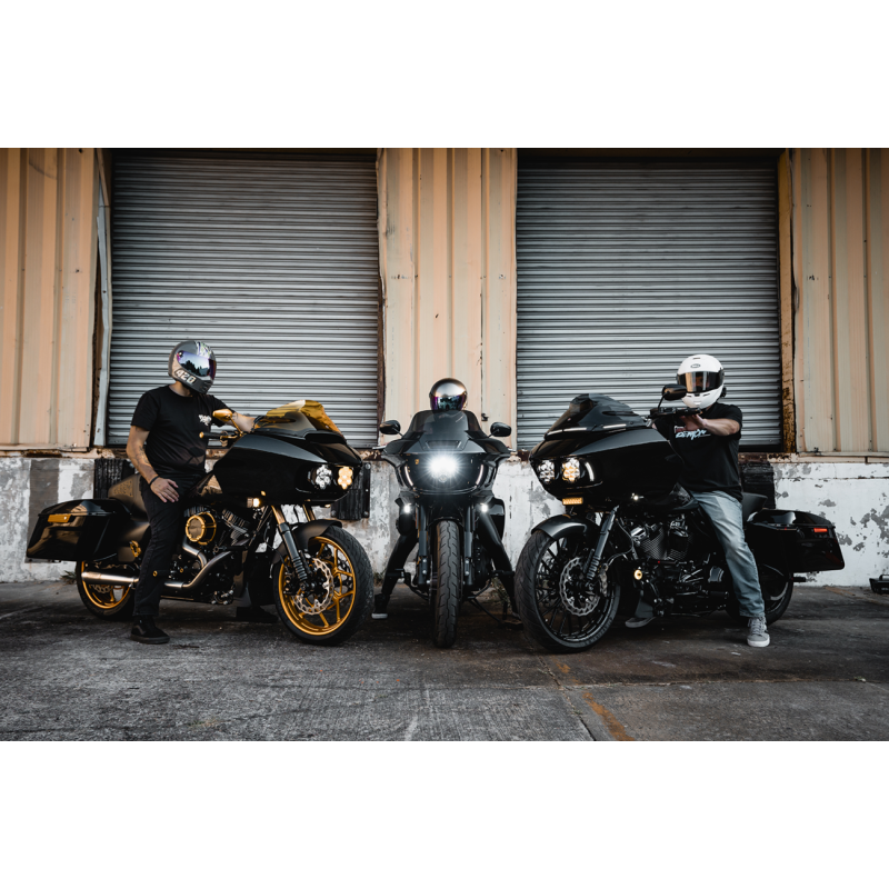 Custom Dynamics Shark Demon 2 Headlight/Fog Lamp Combo Kit for Road Glide