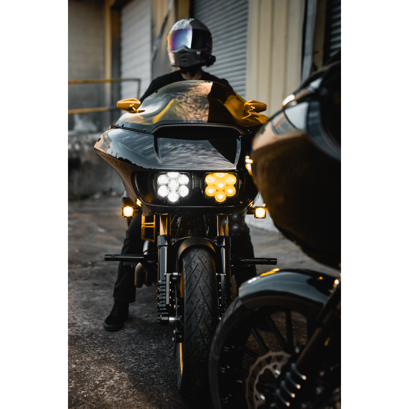 Custom Dynamics Shark Demon 2 Headlight/Fog Lamp Combo Kit for Road Glide