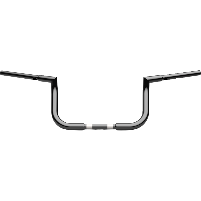 Gloss Black 1 1/4" Twin Peaks Touring Handlebars, 8" End Rise
